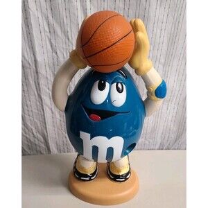 Vintage M&M Candy Dispenser Blue Peanut M&M Basketball Player Retro Nostalgia